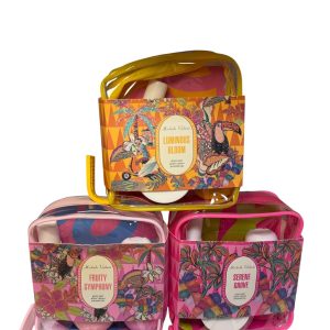 Set de perfume, gel de ducha y loción corporal.