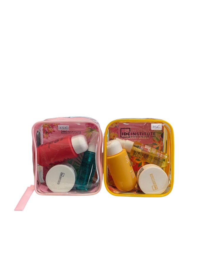 Set de gel de baño, bruma corporal y crema corporal.