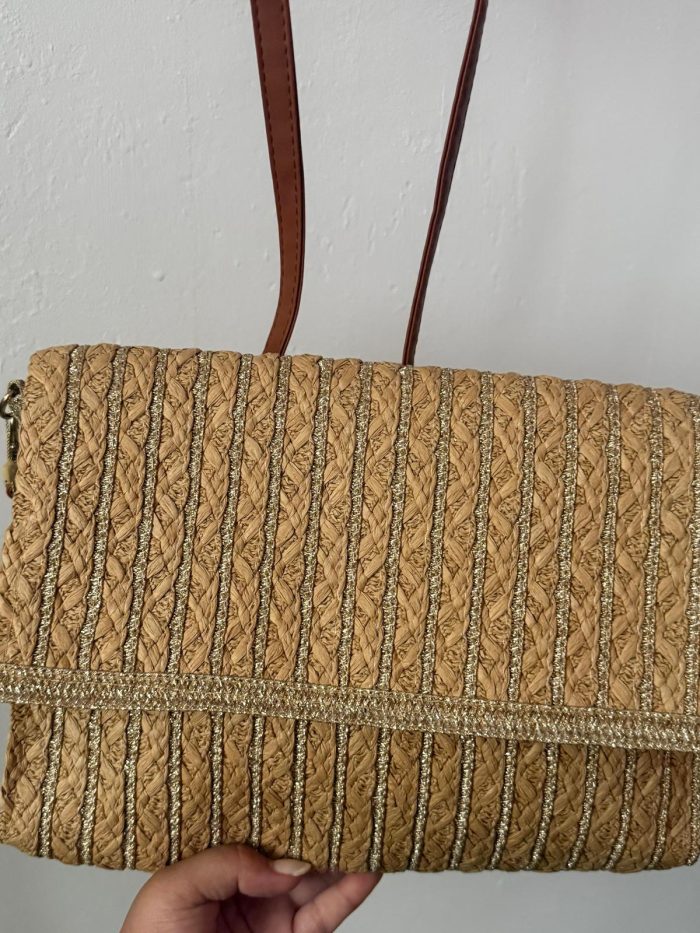 Bolso rafia brillo