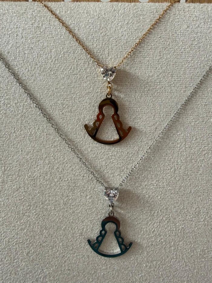 Collares corazón diamante Virgen del Rocío