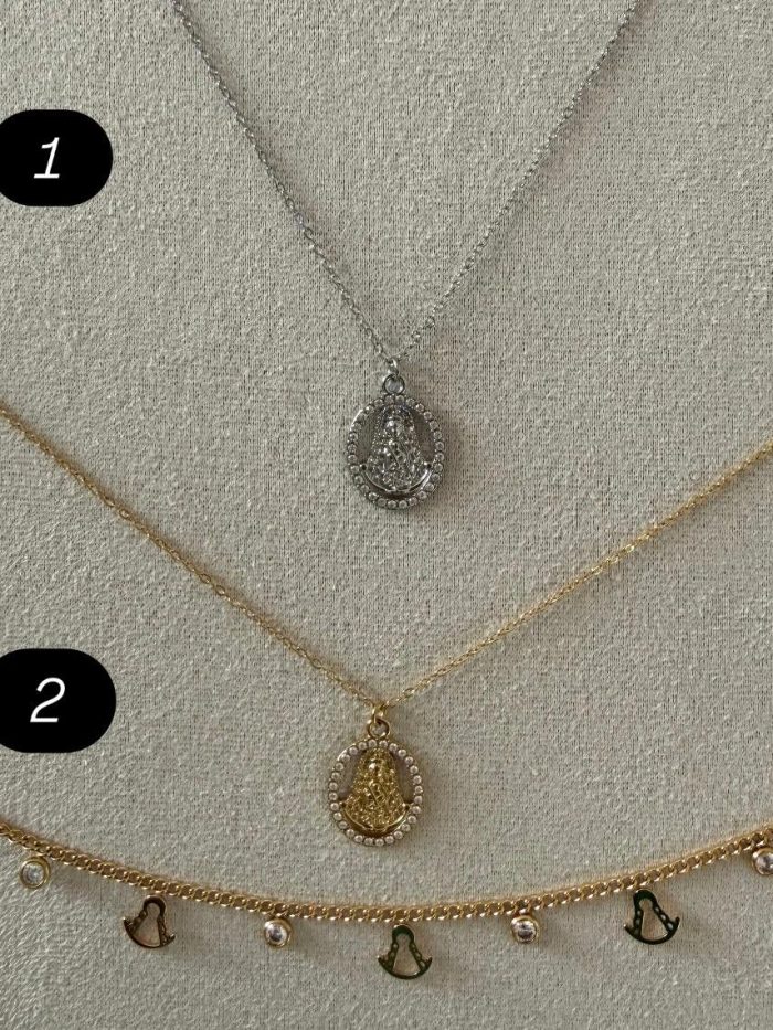 Collares brillito Virgen del Rocío